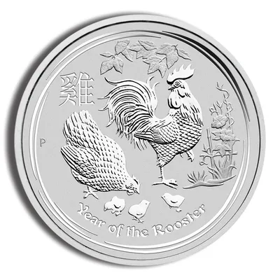 2017 1 oz Australia Silver Lunar Rooster BU - Series II — Silver bullion from Standard Bullion