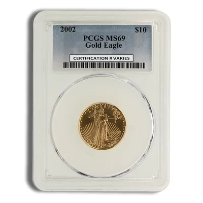 2002 1/4 oz Gold Eagle <body>0 PCGS MS69 — Gold bullion from Standard Bullion