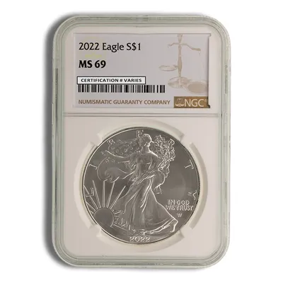 2022 Silver Eagle NGC MS69 — Silver bullion from Standard Bullion
