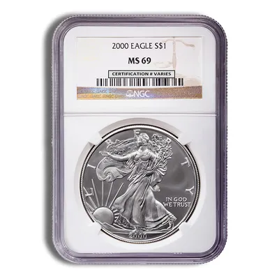 2000 Silver Eagle NGC MS69 — Silver bullion from Standard Bullion