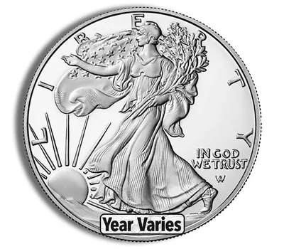 Proof Silver Eagle - Box & COA (Year Varies) — Silver bullion from Standard Bullion