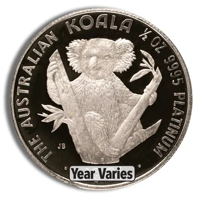 Platinum Koala - 1/2 oz (Year Varies) — Platinum bullion from Standard Bullion