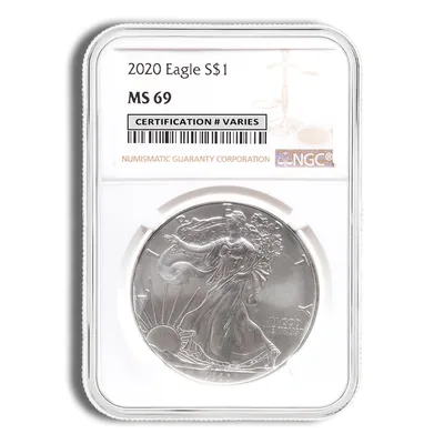 2020 Silver Eagle NGC MS69 — Silver bullion from Standard Bullion