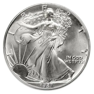 1987 Silver American Eagle - BU - Sealed Box — Silver bullion from Standard Bullion