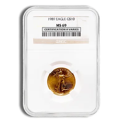 1989 1/4 oz Gold Eagle <body>0 NGC MS69 — Gold bullion from Standard Bullion