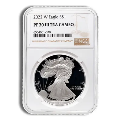 2022-W Proof Silver Eagle NGC PF70 — Silver bullion from Standard Bullion