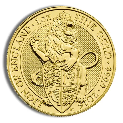 2016 1 oz Great Britain Queen's Beast Gold Coin - Lion — Gold bullion from Standard Bullion