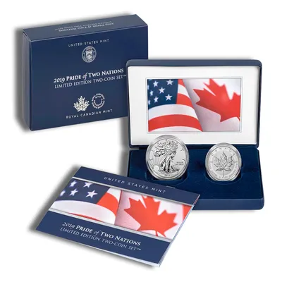2019 Pride of Two Nations Two-Coin Set (Eagle & Maple) — Silver bullion from Standard Bullion