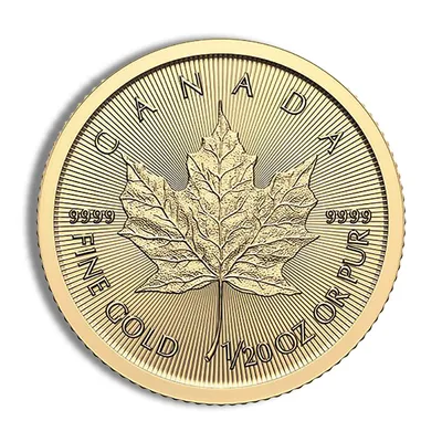 1/20 oz Gold Maple Leaf (Year Varies - Sealed) — Gold bullion from Standard Bullion