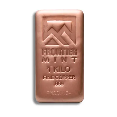 Kilo Copper Bar - Frontier Mint — Gold bullion from Standard Bullion