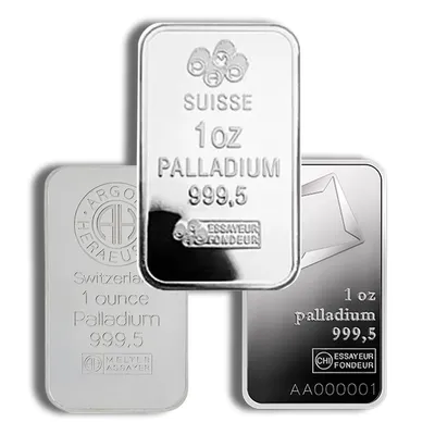 1 oz Palladium Bar - Brand Varies (Not in Card) — Palladium bullion from Standard Bullion