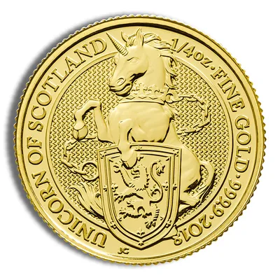 2018 1/4 oz Great Britain Queen's Beast Gold Coin - Unicorn — Gold bullion from Standard Bullion