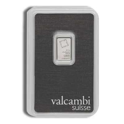 2.5 gram Platinum Bar - Valcambi (Carded) — Platinum bullion from Standard Bullion