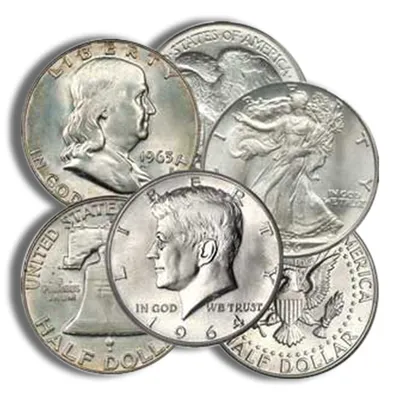<body> FV 90% Silver Half Dollar (Pre-1965) — Silver bullion from Standard Bullion