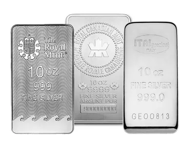 10 oz Silver Bar - Brand Varies — Silver bullion from Standard Bullion