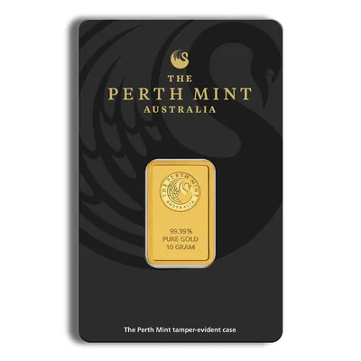 10 gram Gold Bar - Perth Mint (Carded) — Gold bullion from Standard Bullion