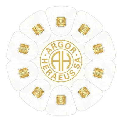 10 x 1 gram Argor Heraeus "Goldseed" Gold Multi-Bar — Gold bullion from Standard Bullion