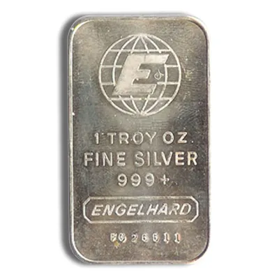 1 oz Silver Bar - Engelhard (Design Varies) — Silver bullion from Standard Bullion