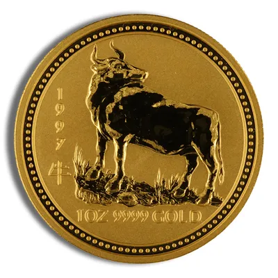 1997 1 oz Australia Gold Lunar Ox BU - Series I — Gold bullion from Standard Bullion
