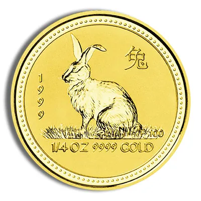 1999 1/4 oz Australia Gold Lunar Rabbit BU - Series I — Gold bullion from Standard Bullion