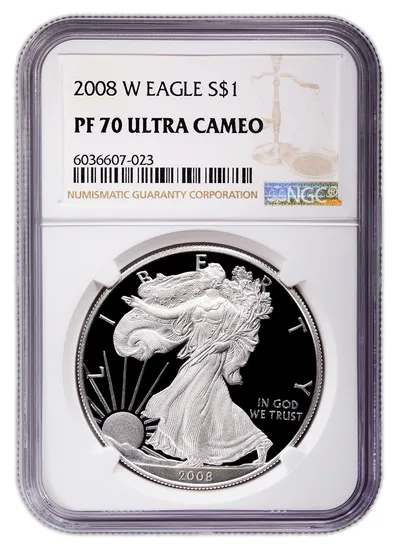 2008-W Proof Silver Eagle NGC PF70 — Silver bullion from Standard Bullion
