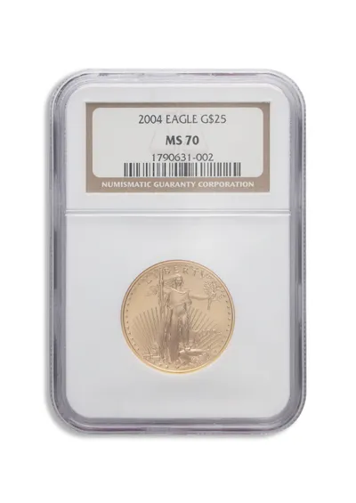 2004 1/2 oz Gold Eagle $25 NGC MS70 — Gold bullion from Standard Bullion