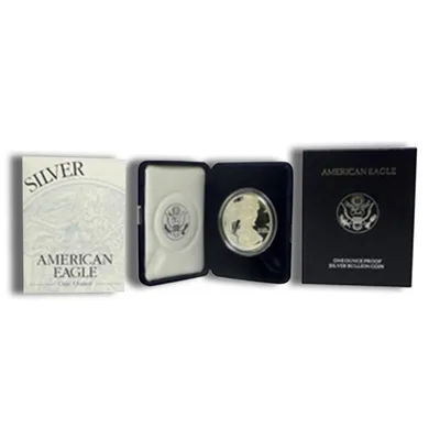 2002-W Proof Silver Eagle with Box & COA — Silver bullion from Standard Bullion