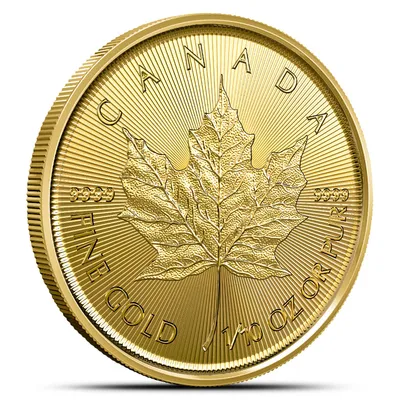 2026 1/10 oz Gold Maple Leaf — Gold bullion from Standard Bullion