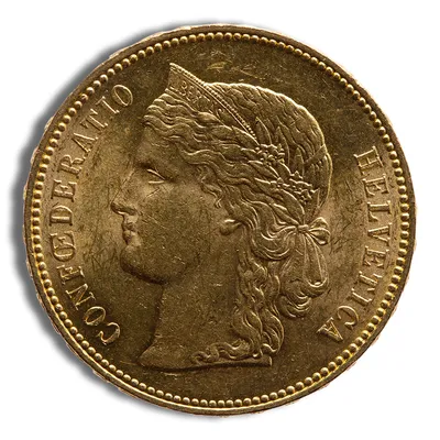 Switzerland Gold 20 Francs - Helvetica (1883-1896) — Gold bullion from Standard Bullion