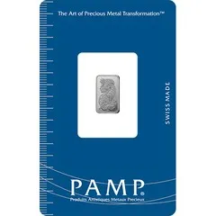 1 gram Palladium Bar - PAMP Fortuna (Carded) — Palladium bullion from Standard Bullion