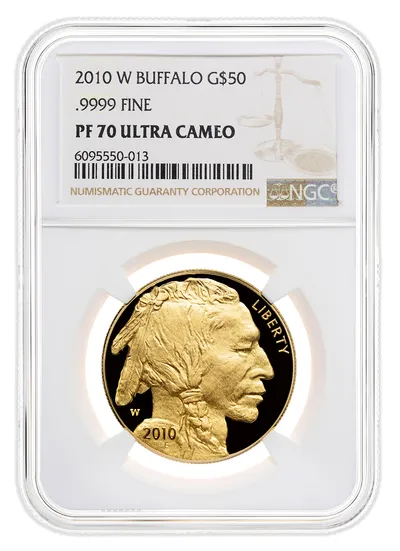 2010-W $50 Proof Gold Buffalo NGC PF70 — Gold bullion from Standard Bullion