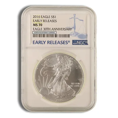 2016 Silver Eagle NGC MS70 Early Releases — Silver bullion from Standard Bullion