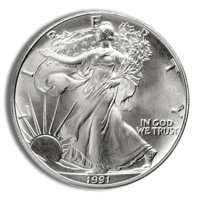 1991 Silver American Eagle - BU — Silver bullion from Standard Bullion