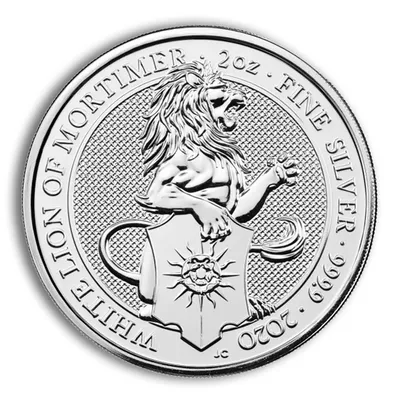 2020 2 oz Silver Great Britain Queen's Beasts - White Horse — Silver bullion from Standard Bullion