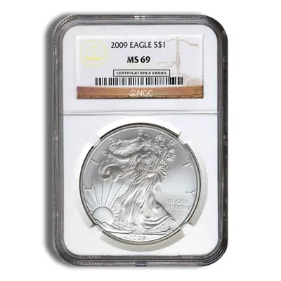2009 Silver Eagle NGC MS69 — Silver bullion from Standard Bullion