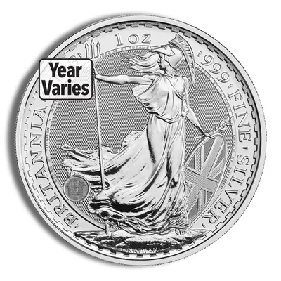 1 oz Great Britain Silver Britannia .999 (Year Varies) — Silver bullion from Standard Bullion