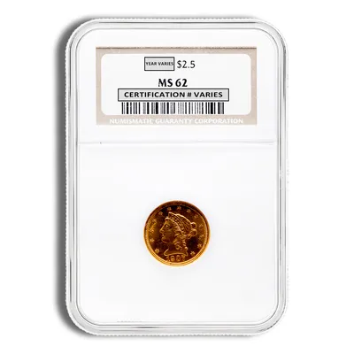 $2.5 Gold Liberty Quarter Eagle - NGC MS62 — Gold bullion from Standard Bullion
