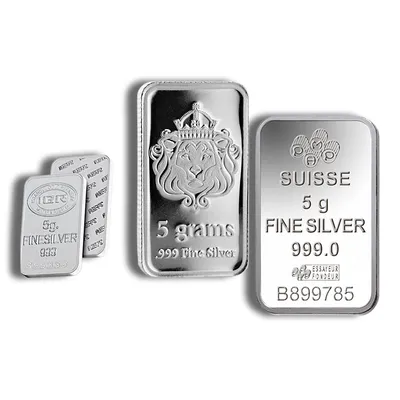 5 gram Silver Bar - Brand Varies — Silver bullion from Standard Bullion