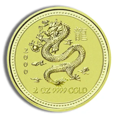 2000 2 oz Australia Gold Lunar Dragon BU - Series I — Gold bullion from Standard Bullion