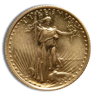 1986 1/10 oz Gold Eagle - BU (MCMLXXXVI) — Gold bullion from Standard Bullion