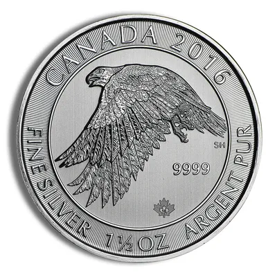 2016 1.5 oz Canadian Snow Falcon Silver Coin — Silver bullion from Standard Bullion