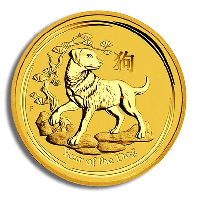 2018 1/2 oz Australia Gold Lunar Dog BU - Series II — Gold bullion from Standard Bullion