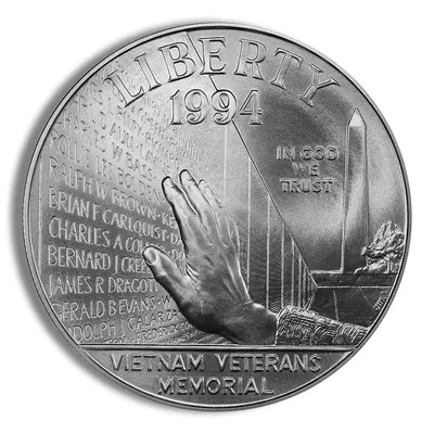 1994-W <body> Vietnam Vets Silver Commem - BU — Silver bullion from Standard Bullion