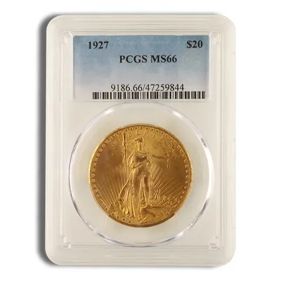 $20 Gold Saint-Gaudens Double Eagle - PCGS MS66 — Gold bullion from Standard Bullion
