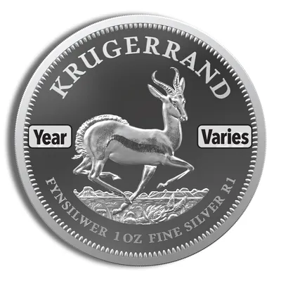 1 oz Silver Krugerrand - BU (Year Varies) — Silver bullion from Standard Bullion