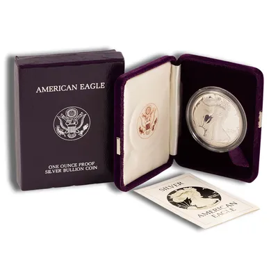 1990-S Proof Silver Eagle with Box & COA — Silver bullion from Standard Bullion