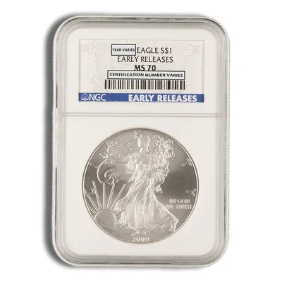 2009 Silver Eagle NGC MS70 Early Releases — Silver bullion from Standard Bullion