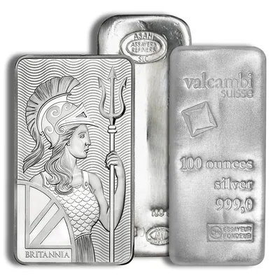 100 oz Silver Bar - Brand Varies (IRA Eligible) — Silver bullion from Standard Bullion