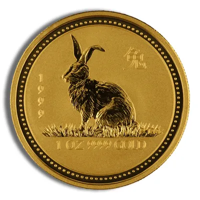 1999 1 oz Australia Gold Lunar Rabbit BU - Series I — Gold bullion from Standard Bullion
