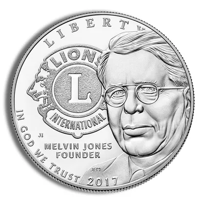 2017-P <body> Lions Club Centennial (Melvin Jones) Silver Commem - Proof — Silver bullion from Standard Bullion